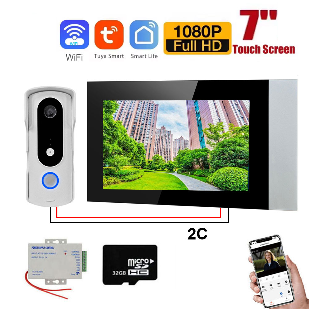 Smart Home Video Doorbell Enhanced Security With Smart Doorbell - 2 سلك المنزل الذكي تويا واي
