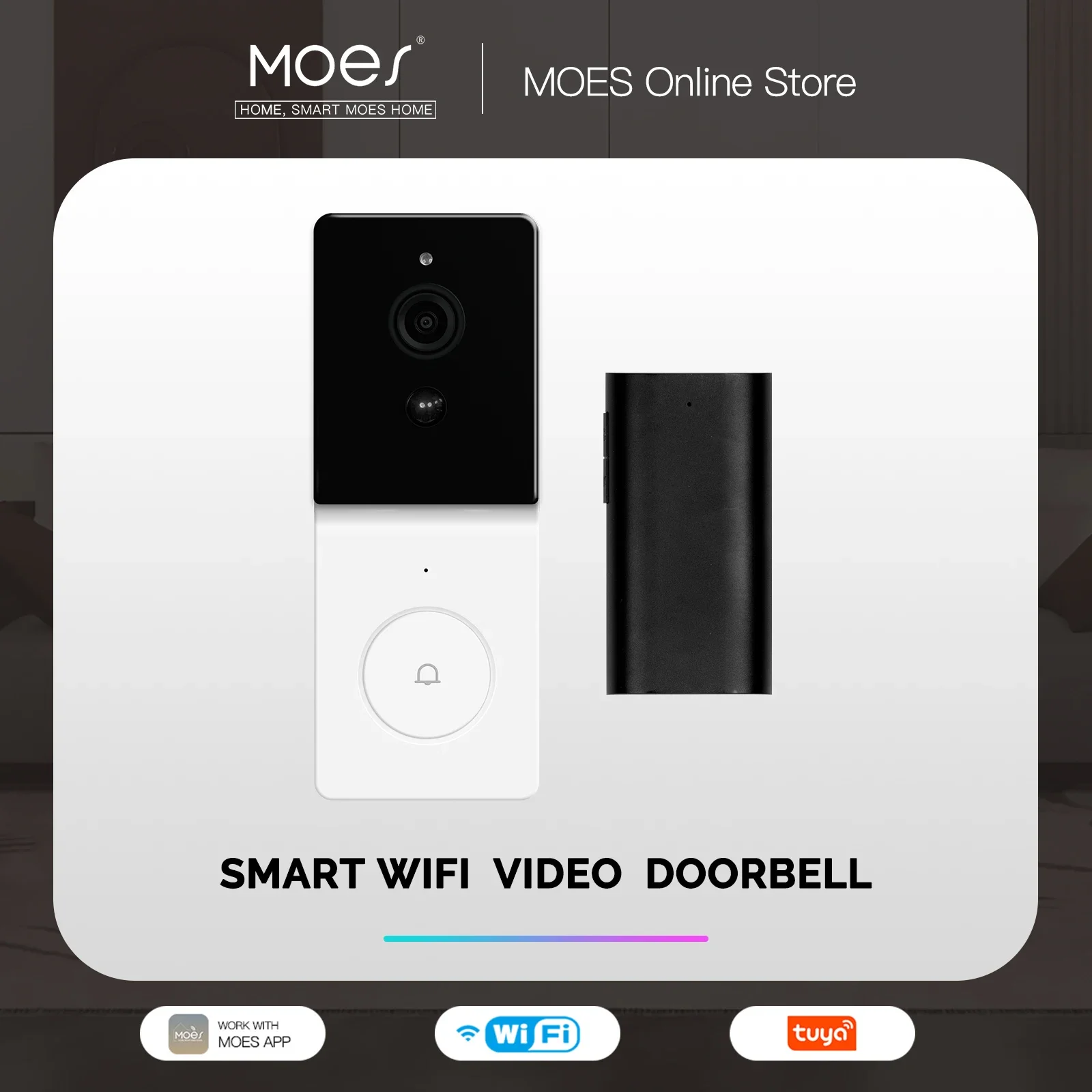 Smart Home Video Doorbell Enhanced Security With Smart Doorbell - جرس باب ذكي من MOES يعمل