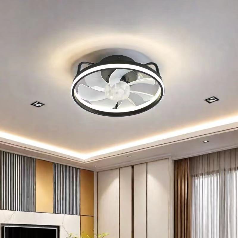 Smart Home Ventilation - مروحة سقف 55 واط مع إضاءة،