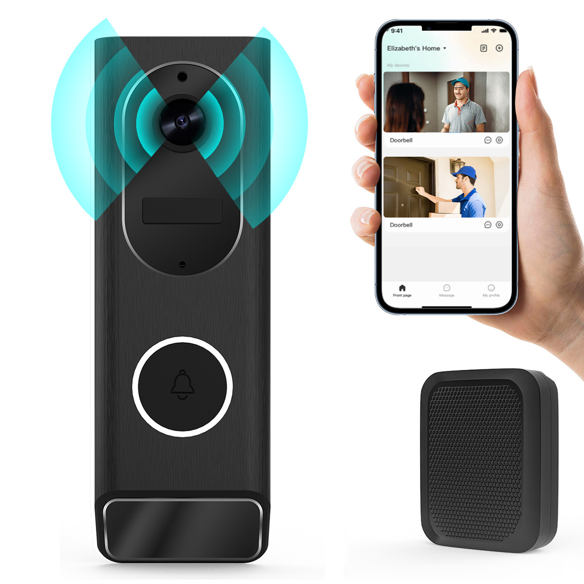 Smart Home Video Doorbell Enhanced Security With Smart Doorbell - جرس باب فيديو لاسلكي S7 ،