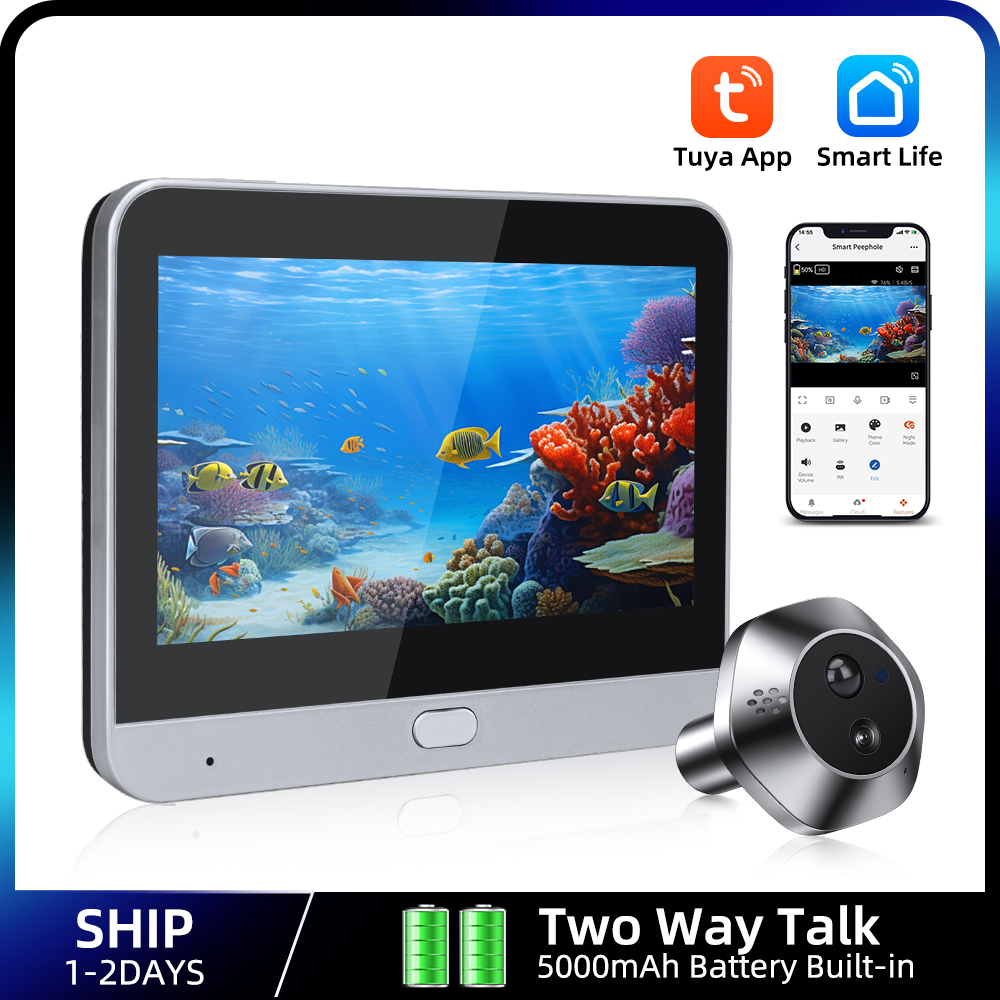 Smart Home Video Doorbell Enhanced Security With Smart Doorbell - 1080P واي فاي ثقب الباب تويا