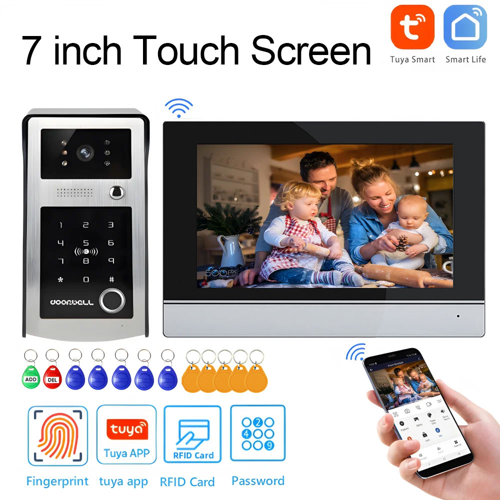 Smart Home Video Doorbell Enhanced Security With Smart Doorbell - جرس باب ذكي بشاشة لمس 7