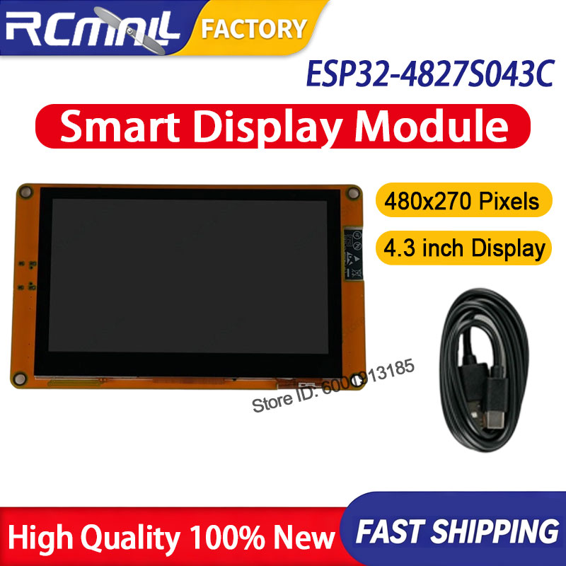 شاشة عرض ذكية ESP32-4827S043C  - مراجعة Smart Home Display وسعره