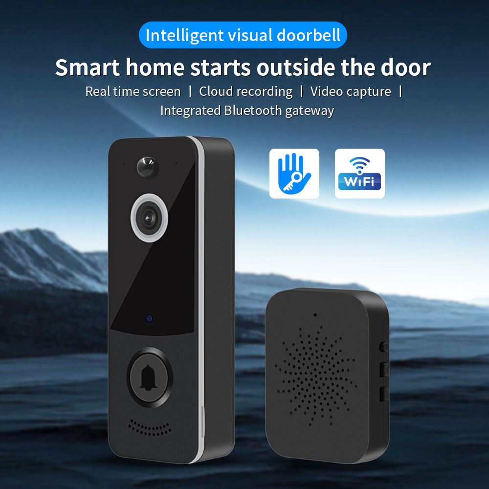 1080P WIFI جرس باب يتضمن شاشة  - مراجعة Smart Home Video Doorbell Enhanced Security With Smart Doorbell وسعره