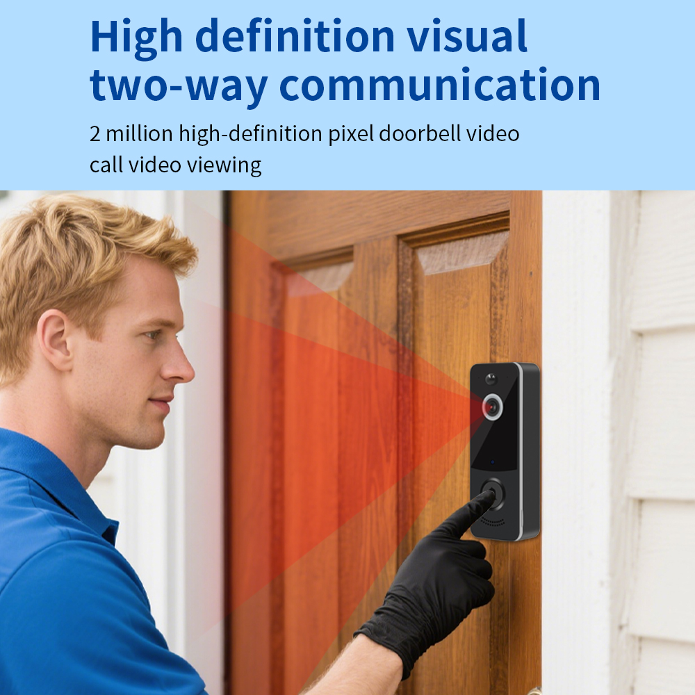 1080P WIFI جرس باب يتضمن شاشة  - مراجعة Smart Home Video Doorbell Enhanced Security With Smart Doorbell وسعره