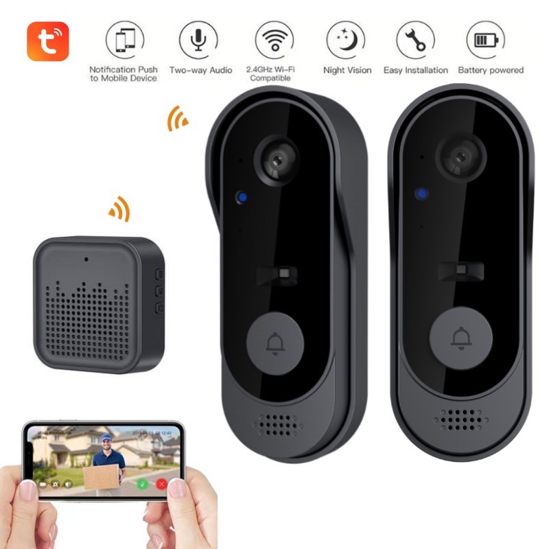 Tuya WIFI كاميرا الجرس HD فيدي - مراجعة Smart Home Video Doorbell Enhanced Security With Smart Doorbell وسعره