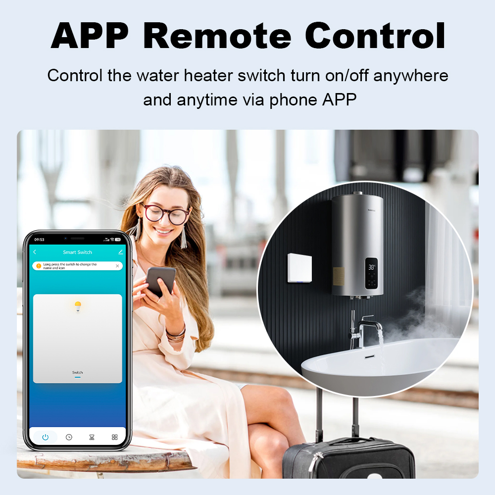 مفتاح سخان المياه الذكي MANHOT - مراجعة Smart Home Google Assistant وسعره