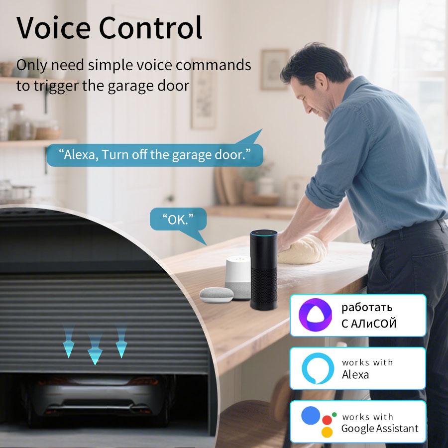 وحدة تحكم ذكية لفتح باب المرآب - مراجعة Smart Home Google Assistant وسعره