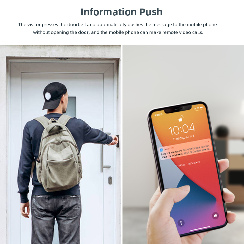 جرس باب ذكي من تويا بدقة 2 ميج - مراجعة Smart Home Video Doorbell Enhanced Security With Smart Doorbell وسعره