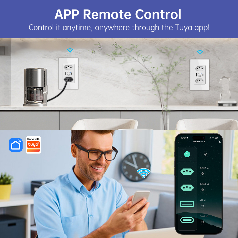 مقبس كهربائي ذكي برازيلي من MA - مراجعة Smart Home Google Assistant وسعره