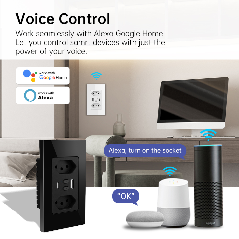 مقبس كهربائي ذكي برازيلي من MA - مراجعة Smart Home Google Assistant وسعره