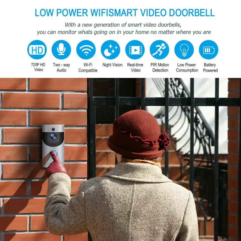 جرس باب ذكي لاسلكي عالي الدقة  - مراجعة Smart Home Video Doorbell Enhanced Security With Smart Doorbell وسعره