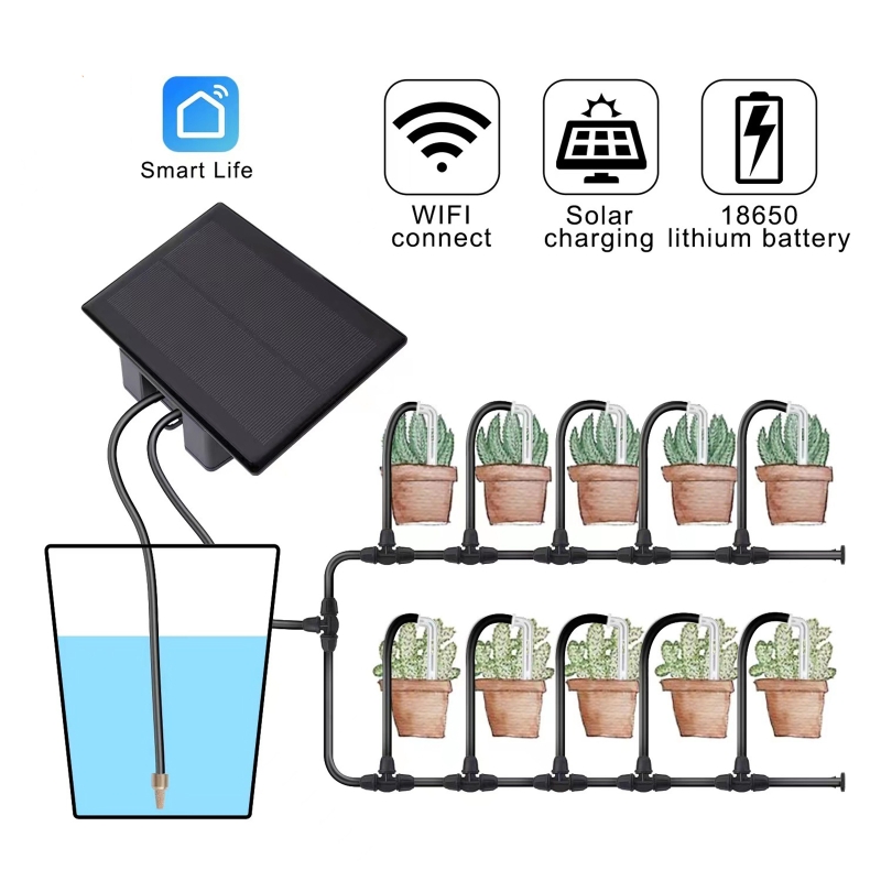 WIFI الشمسية التلقائي آلة الري - مراجعة Smart Home Elements وسعره