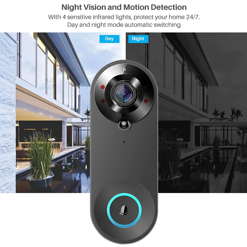 Tuya جرس باب يتضمن شاشة عرض في - مراجعة Smart Home Video Doorbell Enhanced Security With Smart Doorbell وسعره