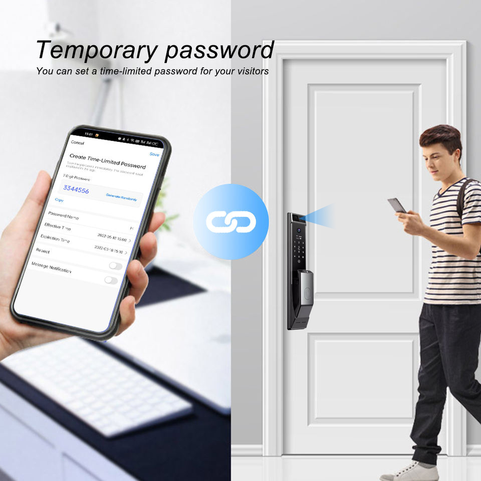 قفل باب ذكي بدون مفتاح مع كامي - مراجعة Smart Home Door Lock وسعره